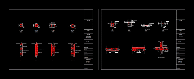Column DWG Plan for AutoCAD