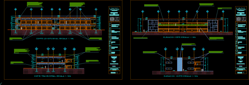 Comercial Stores Building DWG Section for AutoCAD