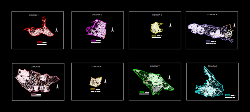 Communes Of Villavicencio DWG Block for AutoCAD