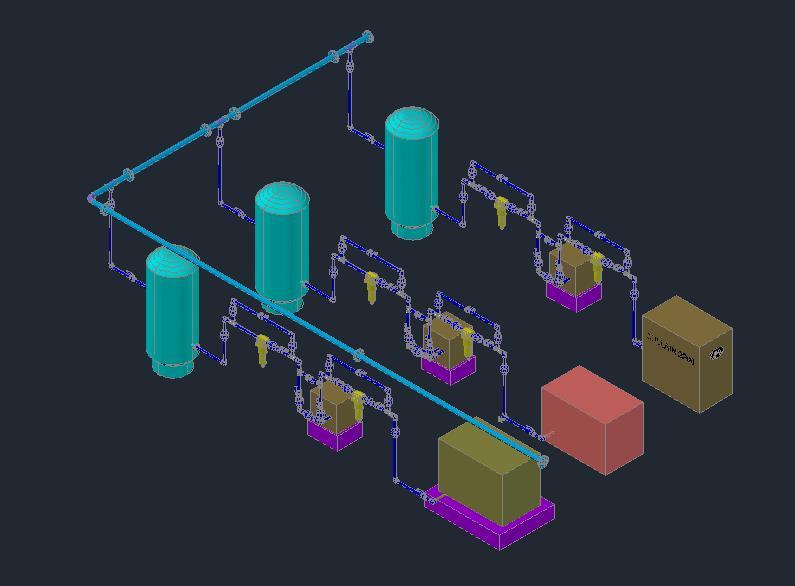 Compressed Air Piping DWG Block for AutoCAD • Designs CAD