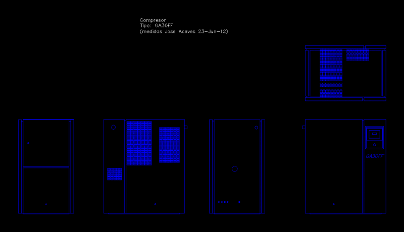 Compressor Gaf30 DWG Block for AutoCAD