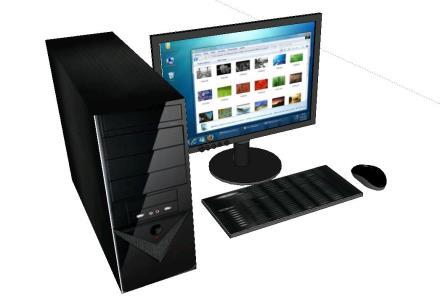 Computer 3D SKP Model for SketchUp