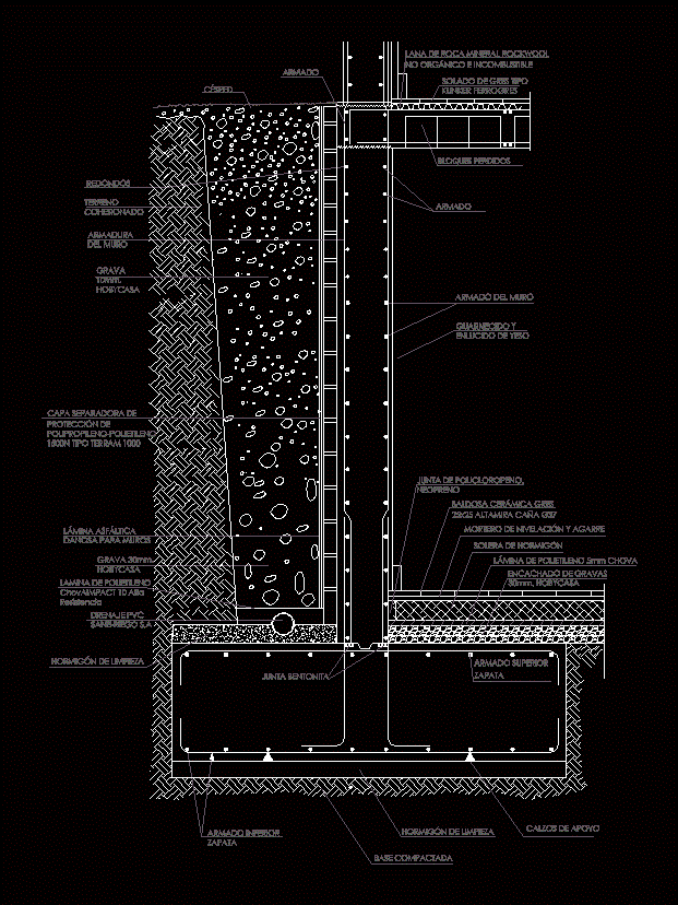 Concrete Retaining Wall DWG Detail for AutoCAD â€¢ Designs CAD