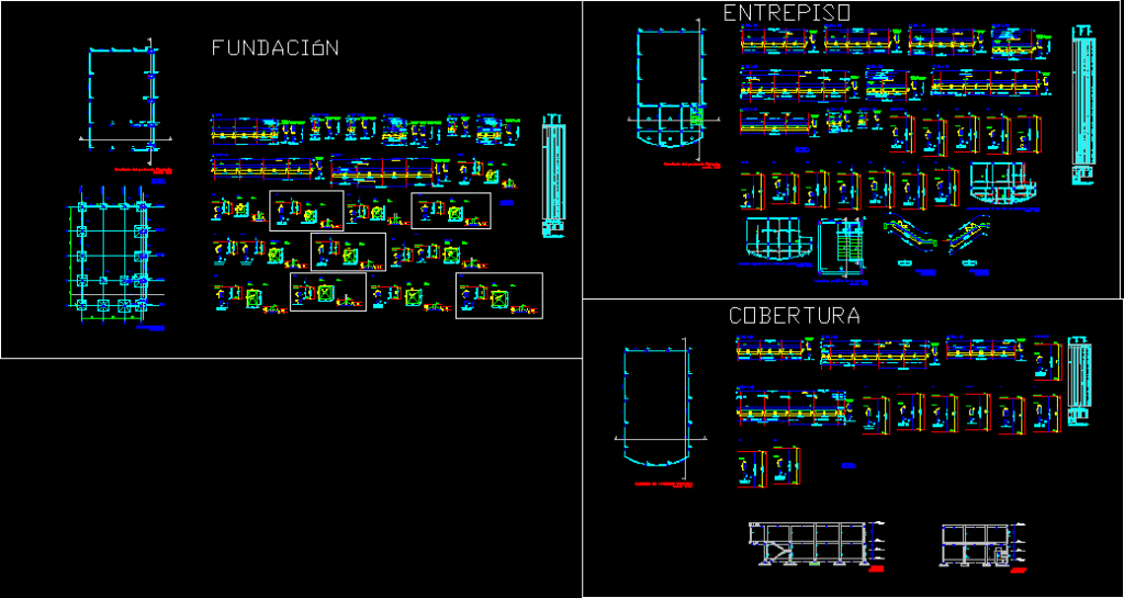 Concrete Structure DWG Block for AutoCAD