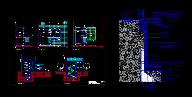 Concrete Submuracion DWG Detail for AutoCAD