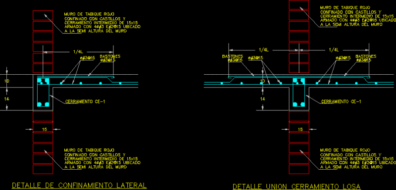 Confinement Slab DWG Detail for AutoCAD
