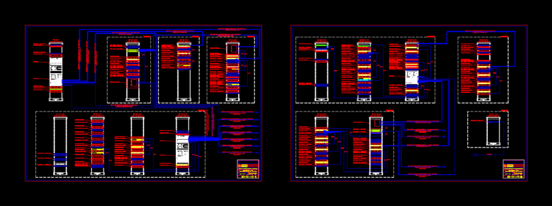 Connectivity Diagram Data DWG Section for AutoCAD