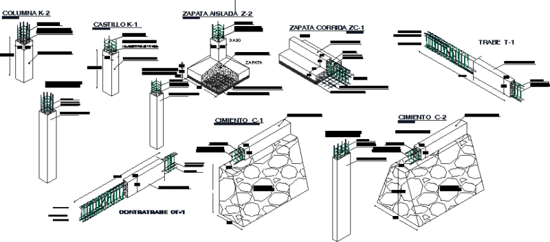 Construction Details – Foundation DWG Detail for AutoCAD
