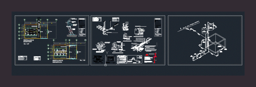 Construction Details – Services – Bathrooms DWG Detail for AutoCAD
