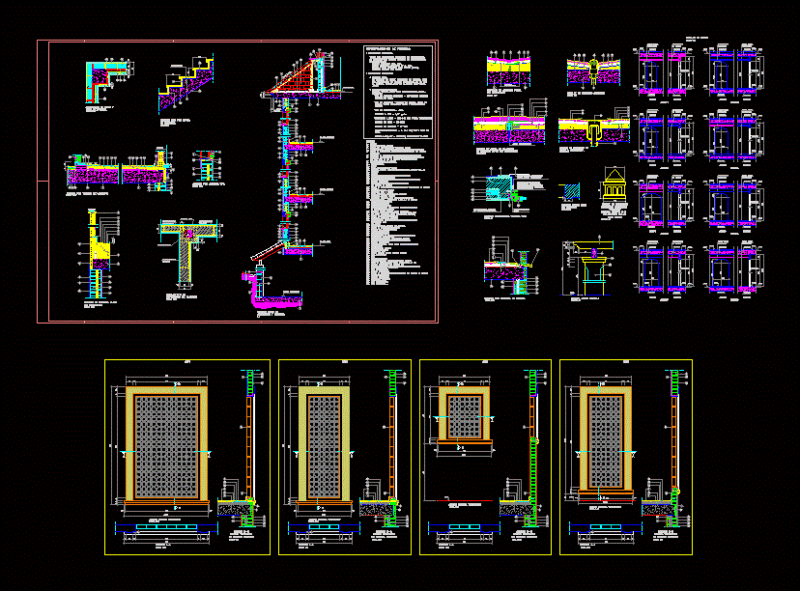 Construction Details DWG Section for AutoCAD