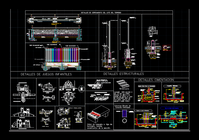Construction Details DWG Section for AutoCAD