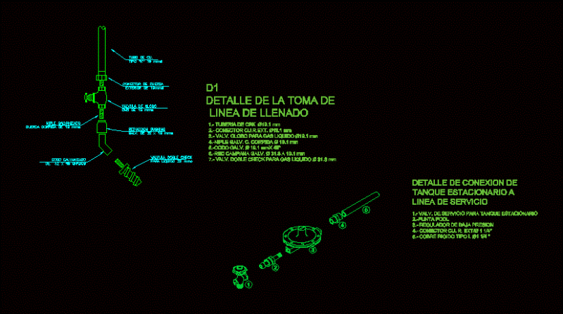 Construction Details Gas Facility DWG Detail for AutoCAD