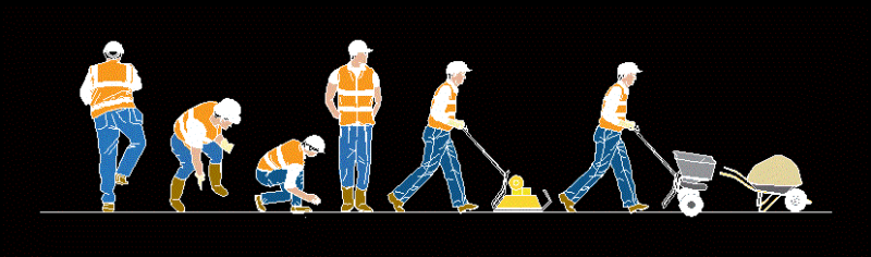 Construction Worker 2D DWG Elevation for AutoCAD