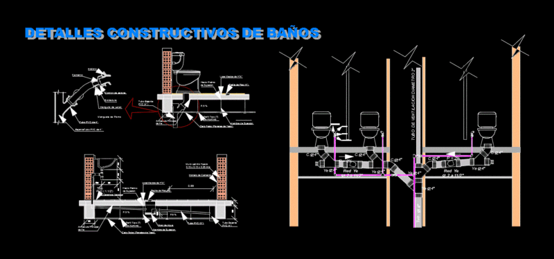 Constructive Detail Bathroom DWG Detail for AutoCAD