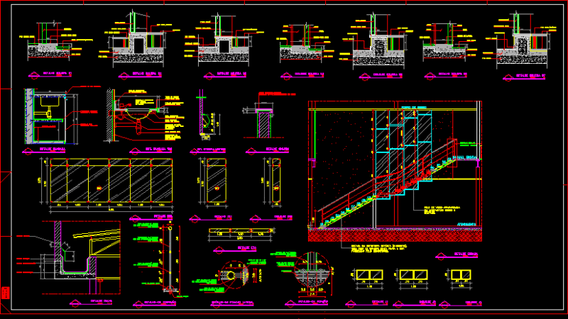 Constructive Details DWG Section for AutoCAD