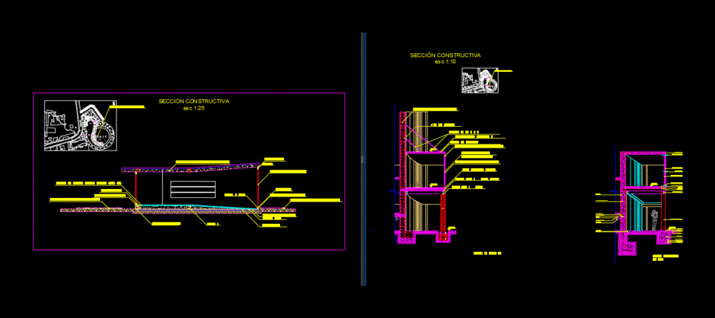 Constructive Section Childcare DWG Section for AutoCAD