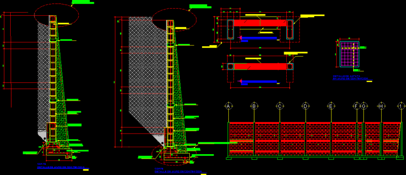 Containment Wall DWG Block for AutoCAD
