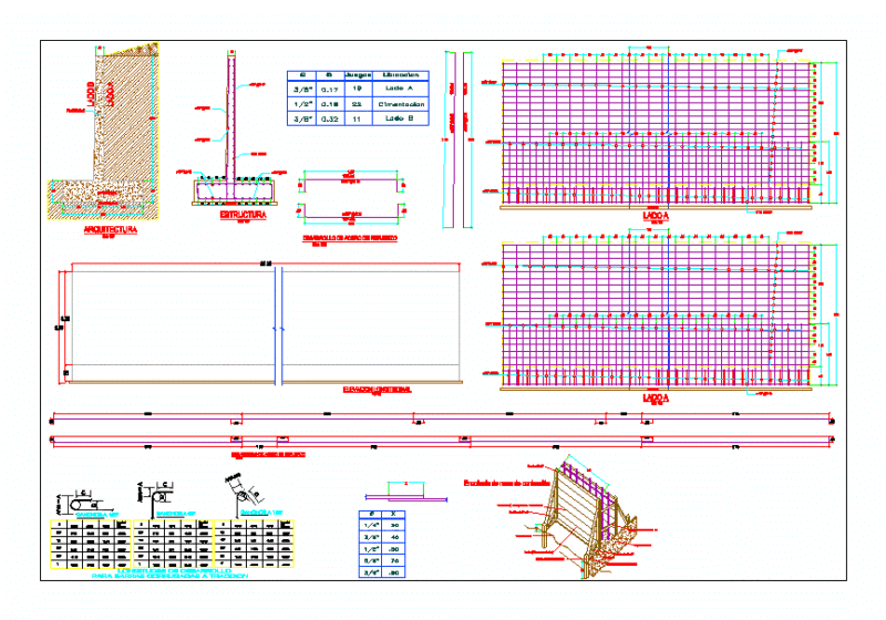 Containment Wall DWG Block for AutoCAD