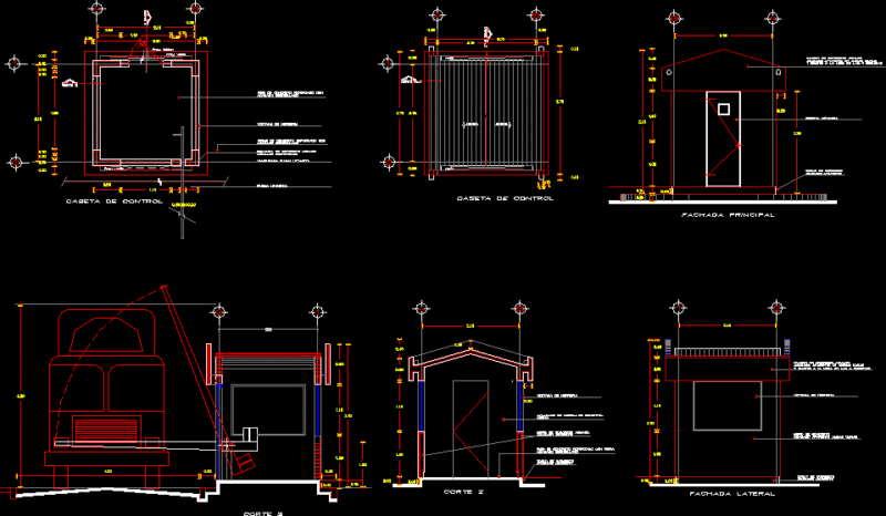 Control Booth DWG Section for AutoCAD