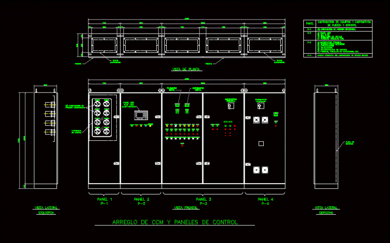 Control Panels DWG Plan for AutoCAD