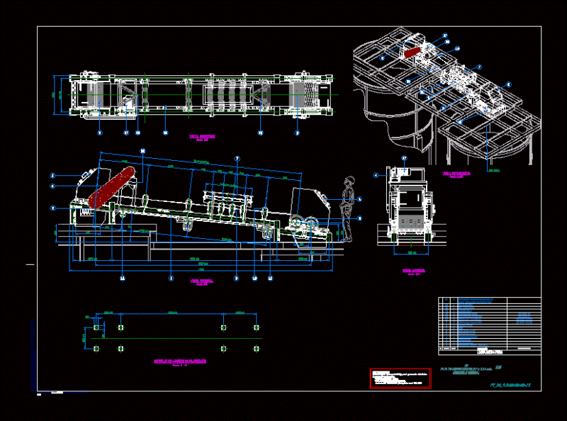 Conveyor DWG Block for AutoCAD