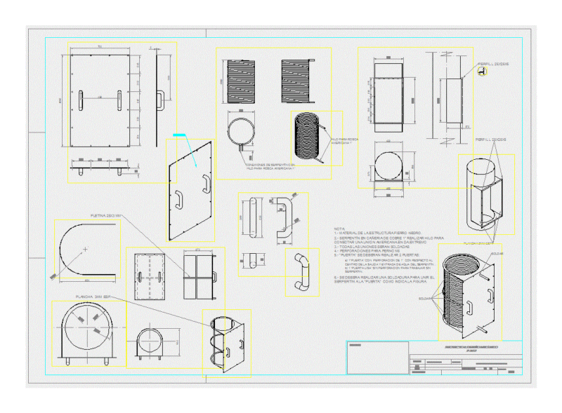 Copper Coil Structure 3D DWG Plan for AutoCAD