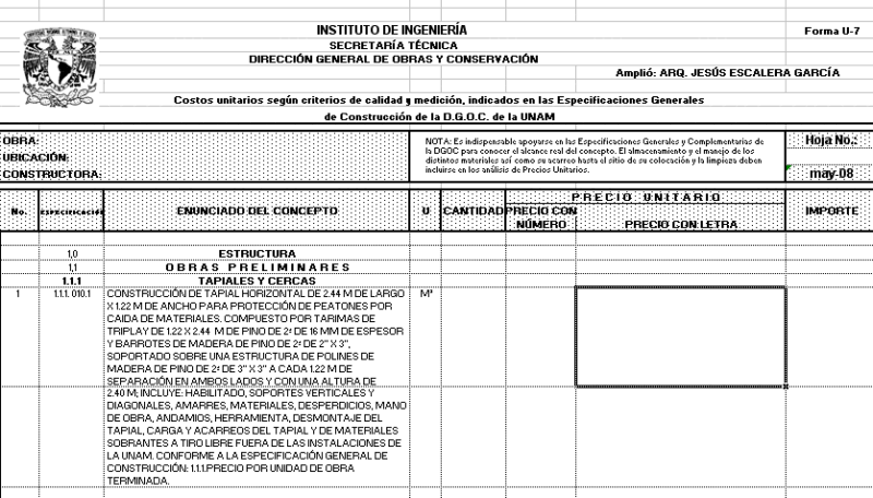 Costs Unit – Quality And Measurement DOC Word Document