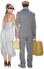 Couple With Bags 2D BMP Graphics Graphics