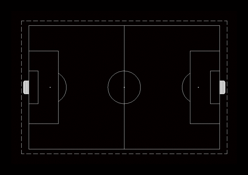 Court DWG Block for AutoCAD