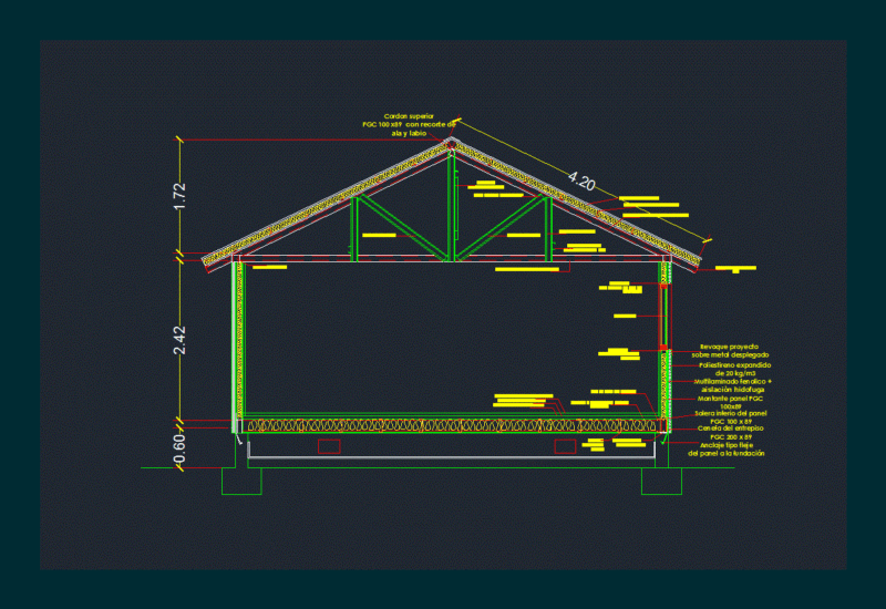Court Of Steel Frame DWG Detail for AutoCAD