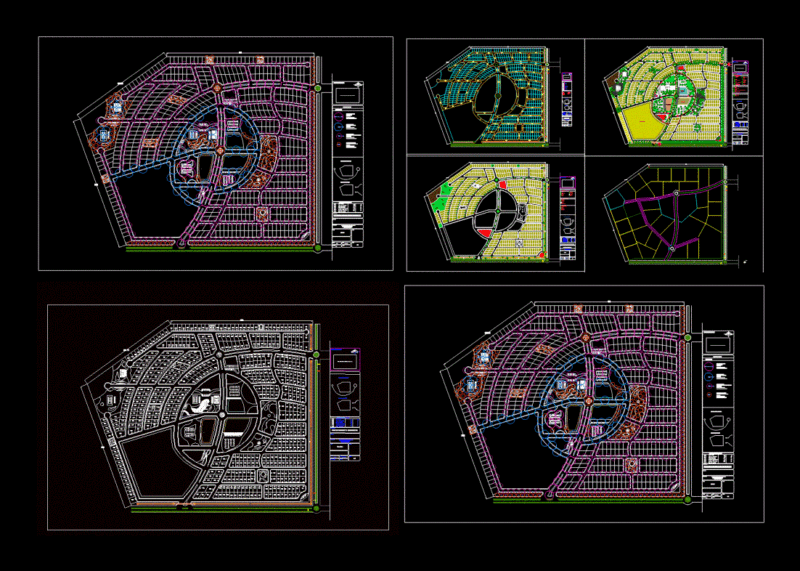 Courts Of Roads DWG Block for AutoCAD