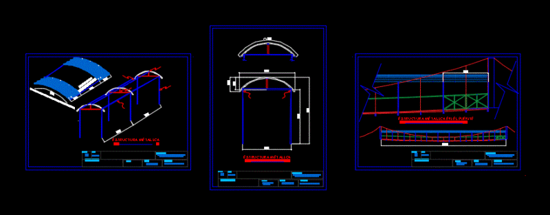 Cover Suspension Bridge DWG Detail for AutoCAD