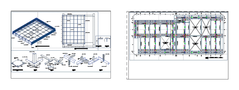 Coverage Metal Structure DWG Block for AutoCAD