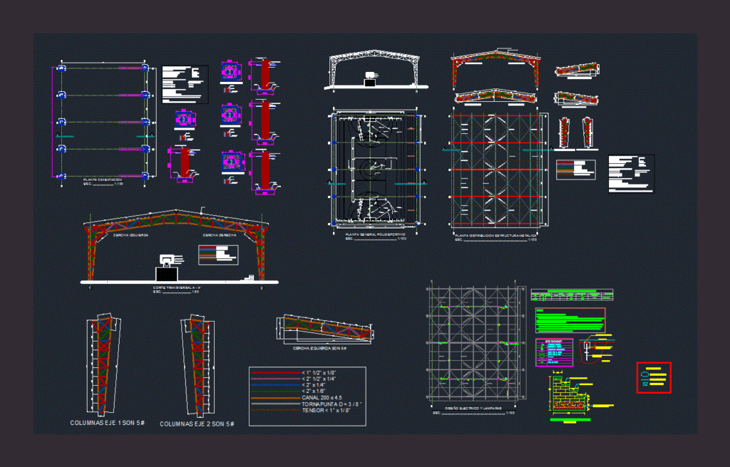 Covered Sports DWG Full Project for AutoCAD