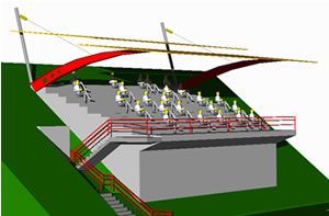 Covered Tiers 3D DWG Model for AutoCAD
