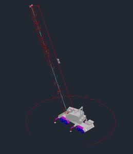 Crane 125 Ton Of Lattice 7530 3D DWG Model for AutoCAD