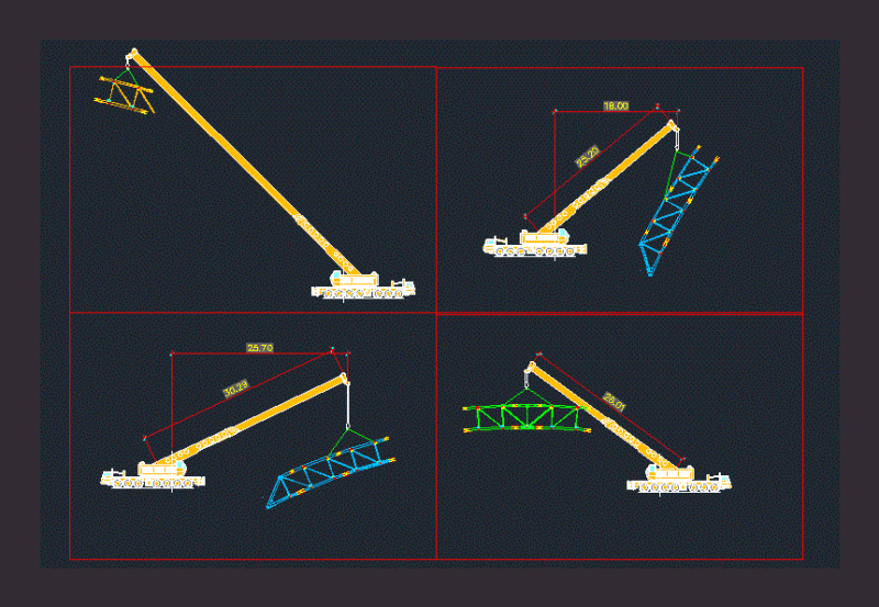 Crane Boom DWG Block for AutoCAD