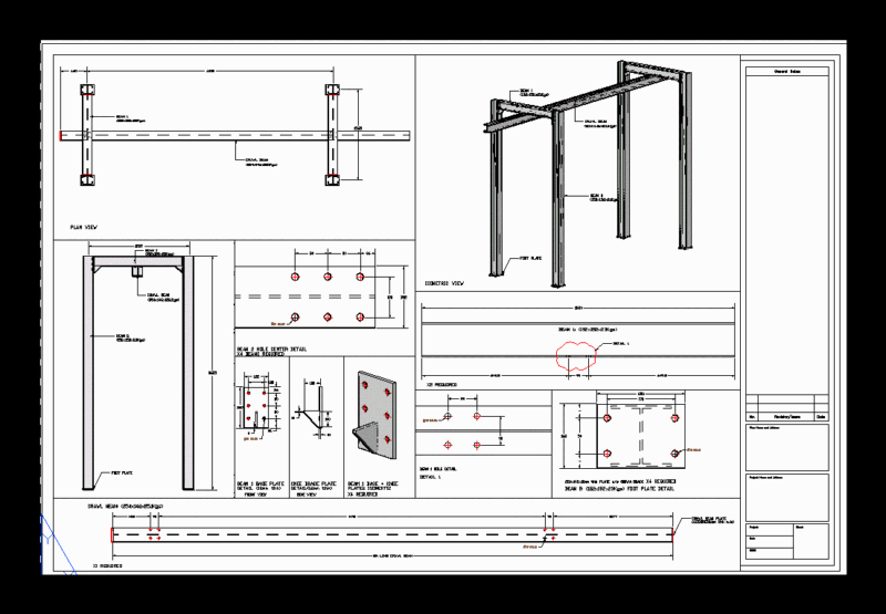 Crawl Beam DWG Block for AutoCAD