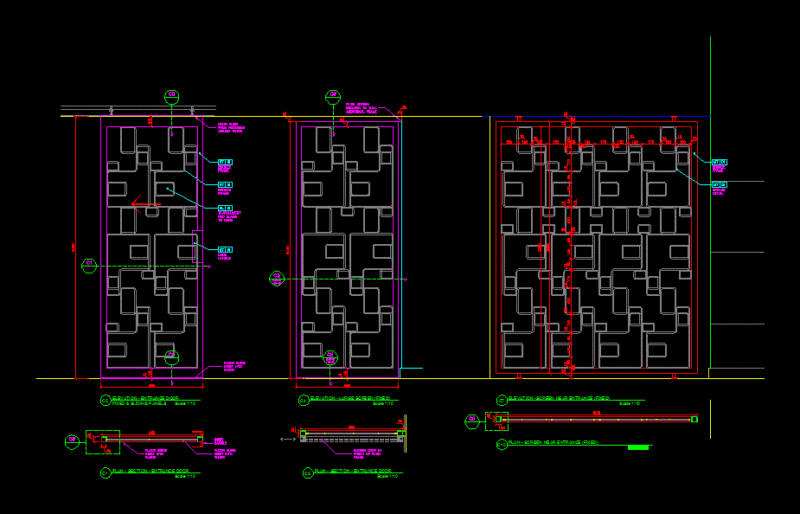 Creative Metal Panel Design DWG Block for AutoCAD