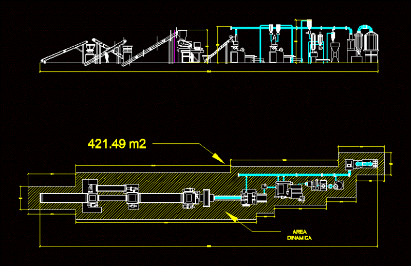 Crushing Machinery DWG Block for AutoCAD
