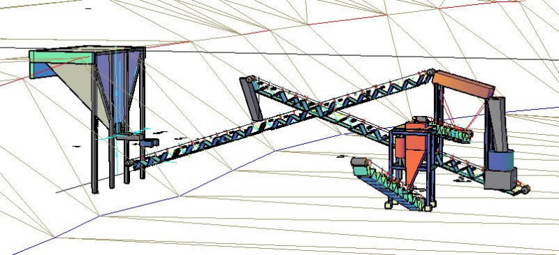 Crushing Plant DWG Elevation for AutoCAD