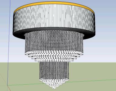 Crystal Chandelier 3D SKP Model for SketchUp