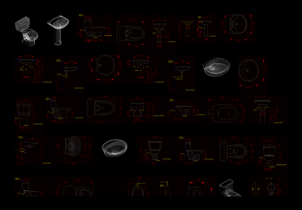 Cups And Sink – 3D DWG Model for AutoCAD