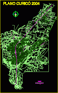 Curico – Chile Plane DWG Block for AutoCAD