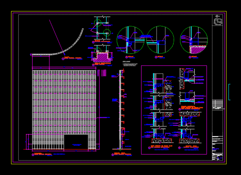 Curtain Wall DWG Detail for AutoCAD
