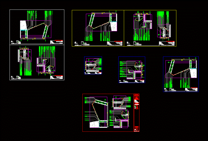 Cuts Facade Exhibition Hall; DWG Detail for AutoCAD