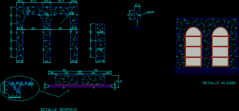 Cutting Arcs 2D DXF Block for AutoCAD
