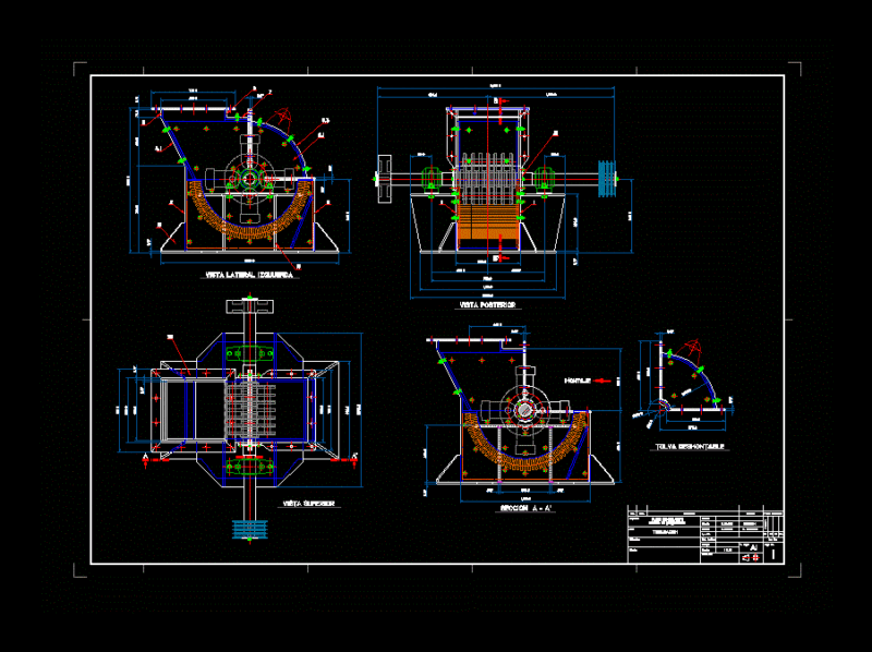 Cutting Mill DWG Block for AutoCAD