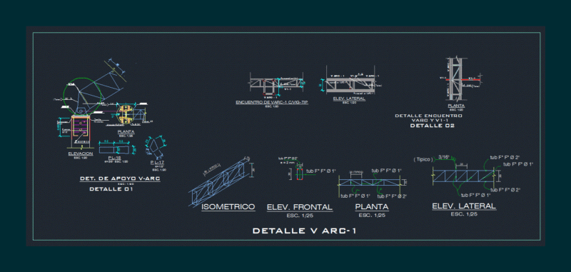 Derail Metal Beam DWG Detail for AutoCAD