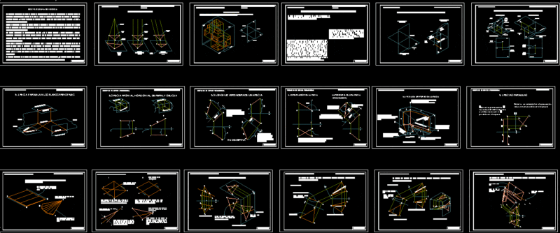Descriptive Geometry 3D DWG Plan for AutoCAD
